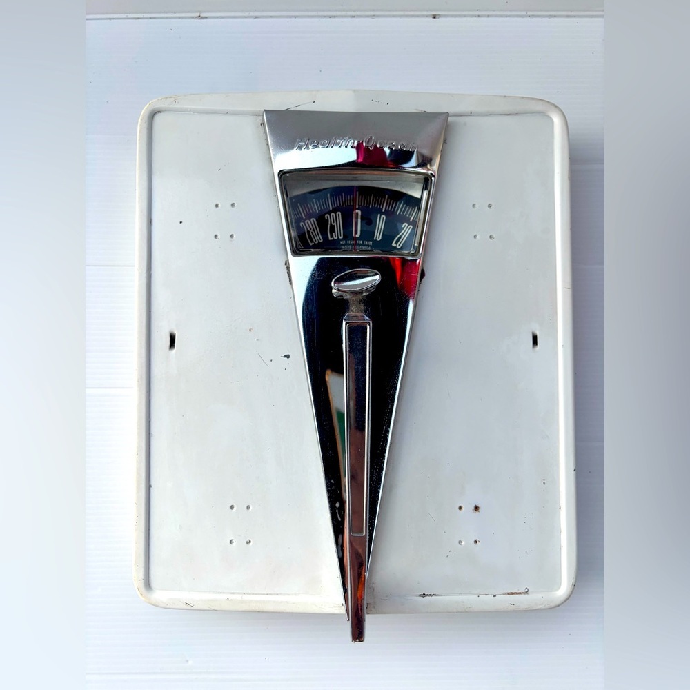 Health Queen Chrome Mechanical Scale Mid Century Modern